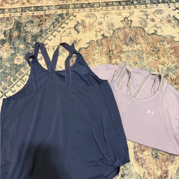 Under Armour Women's Tank Tops - Navy & Light Purple - Picture 2 of 3
